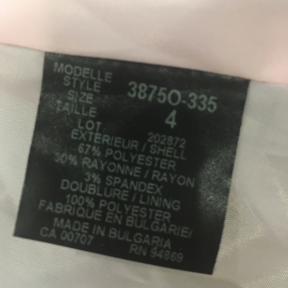 Black pink pinstripe open blazer suit sz4 - Picture 5 of 6